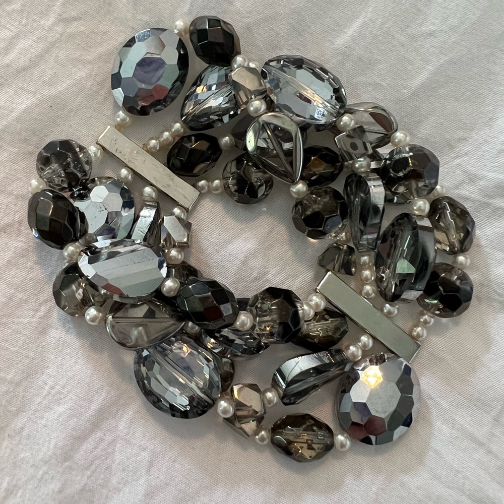 White House Black Market 4 strand faceted jewel stretch bracelet